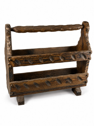 Vintage dark brown solid wood - solid,