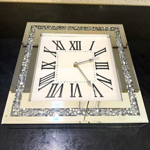 Mirrored crystal square wall - crystal,