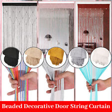 1pc Hanging Door String Curtain Beads Panels Fringe Window Room Divider 1mx2m