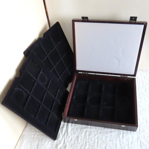 Wooden coin presentation - wooden,