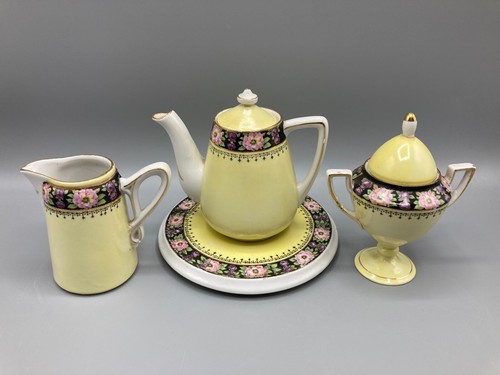 Antique yellow porcelain tea - antique,