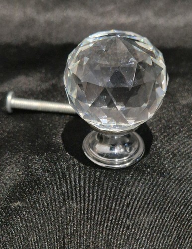 32mm crystal glass - glass, faceted