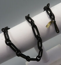 OLD BLACK POCKET WATCH CHAIN -