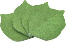 4pk Green Leaves Leaf Shaped