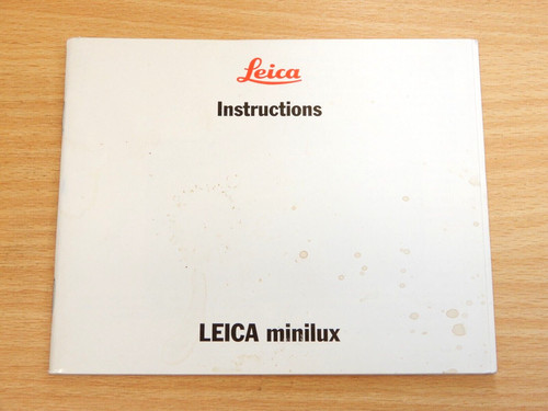 Leica minilux instruction - leica,