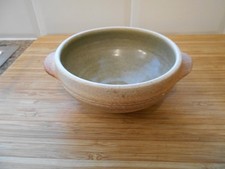 A Leach Pottery St Ives standard ware, lug-handled bowl, with Pottery mark