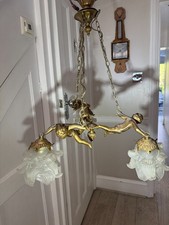 Antique heavy brass putti - antique,