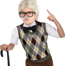 Argyle Vest Old Man Plaid Suit