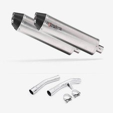 Lextek RP1 S/Steel Oval Exhaust 400mm with Link Pipe for Yamaha FJR1300 01-19