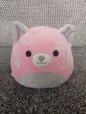 Squishmallow VGC Flip-a-mallow Donha & Mischa Snow Leopard Red Panda plushie 