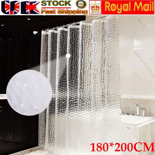 Clear shower curtain - shower,