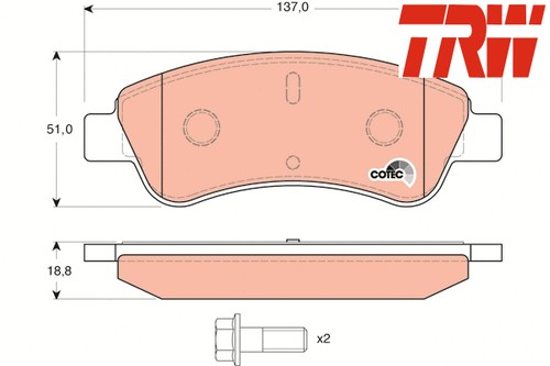 Front brake pad set disc - pad,