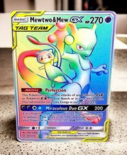 Mewtwo & Mew GX Rainbow Gold