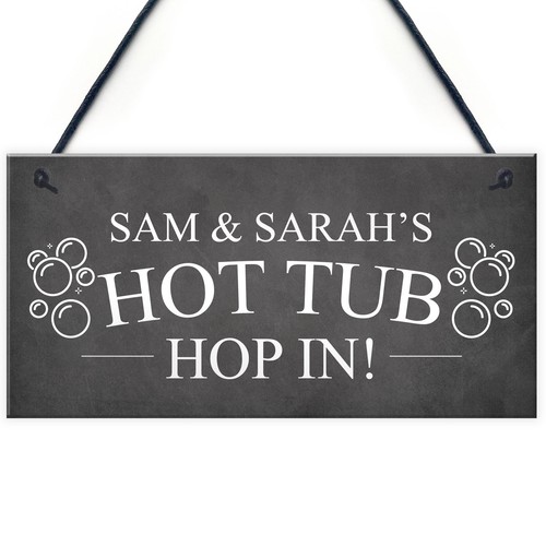 Personalised hot tub sign - hot,
