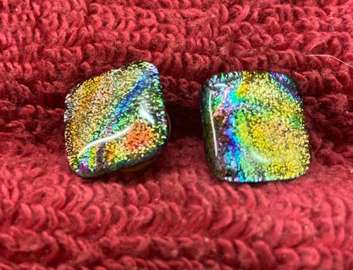 Rainbow cabochon dichroic - rainbow,