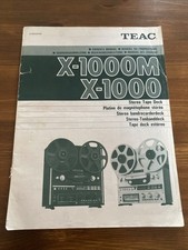 Teac X-1000m X-1000 Tape Recorder Manual - KP293
