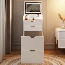 White Makeup Vanity Desk with