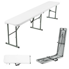 6FT CATERING CAMPING HEAVY DUTY FOLDING TRESTLE TABLE PICNIC BBQ PARTY BENCH