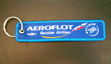 A Rare AEROFLOT Russian Airlines Fabric Key Tag Keyring