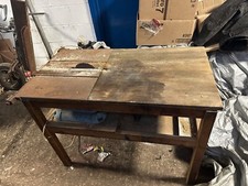 Scratch built saw bench using cast iron adjustable saw table
