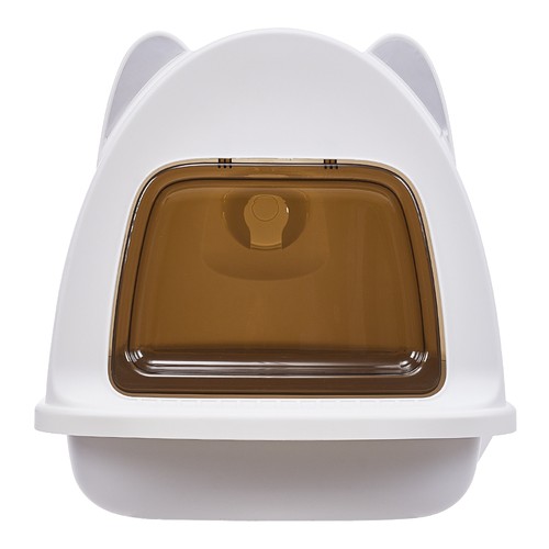 Cat hooded litter tray with - cat,