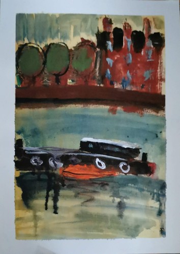 Original acrylic painting - , a3