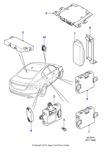 Jaguar door control module - door,