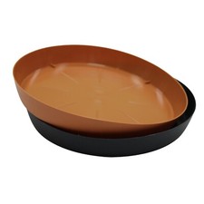 Round Plastic Water Plant Pot Saucer Trays Terracotta Anthracite 12sizes 8-51cm