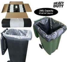 Wheelie Bin Liners 240L Black