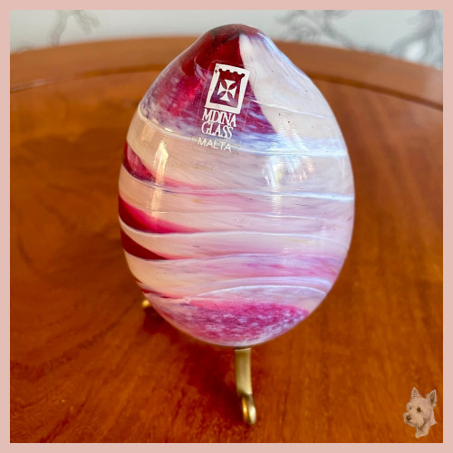 Vintage mdina glass pink - mdina,