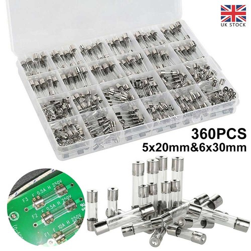 360x assorted glass fuses - 360x,