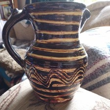 Matt Grimmitt of Winchcombe Pottery then Evesham Jug  slipware 