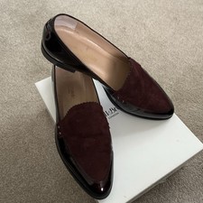 Russell And Bromley Clean Cut Shoe 39.5 In Bordeau Colour