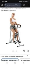 Sunny Health Fitness Upright Row-N-Ride Rowing DB Method Squat Machine