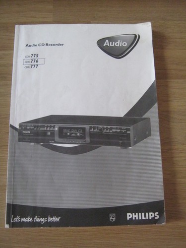 Philips recorder cdr 775 - philips,