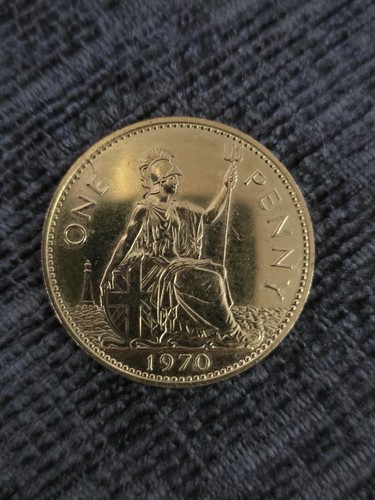 1967 one penny coin - penny,