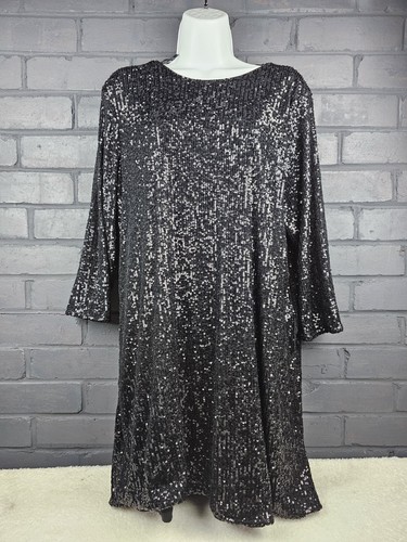 Women black sequin - black,