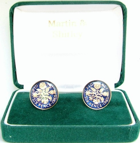 1965 sixpence cufflinks - 1965, from