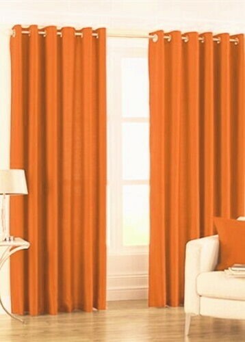 Pair eyelet orange - orange, curtains