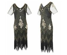 New Great Gatsby Costume 1920's Cocktail Party Sequin Fringe Flapper Dress*