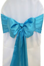 1 25 50 100 Satin Sashes Chair Cover Bow Sash WIDER FULLER BOWS Wedding Party