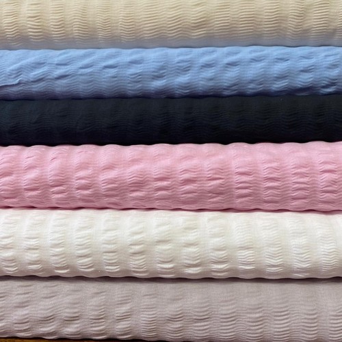 Seersucker polycotton fabric - polycotton,