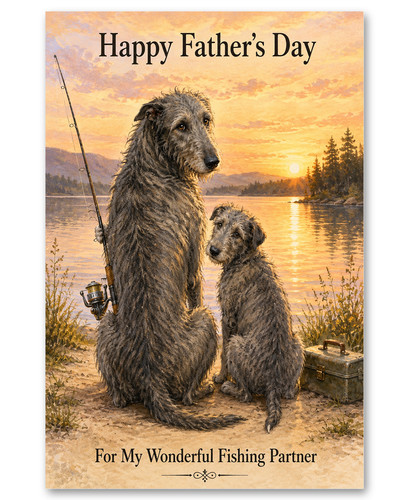 Scottish deerhound fishing - fishing, at