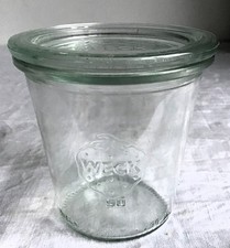 Weck Germany 290ml Rundrand Glas Clear Glass Jam Jar & Lid Fruit & Pickles.