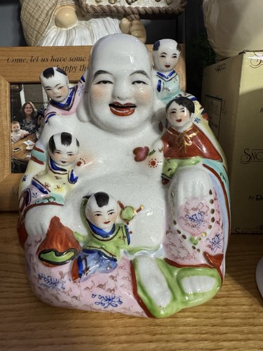Buddha statue laughing happy - laughing,