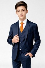 Sirri Page Boys Navy Suit with