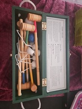 Boxed Debenhams Mini Lawn Garden Croquet Set Used Once Vintage Christmas Gift