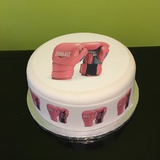 Boxing gloves pink pre - 02, pre-cut