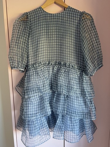 Ganni blue puff sleeved - puff,