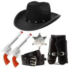 Cowboy Sheriff Set Black Hat